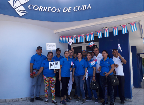 Trabajadores de Correo de Cuba en Majibacoa
